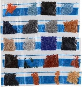 Πλούσια παλέτα χρωματιστών πετραδιών