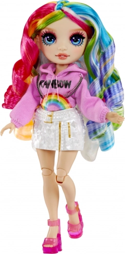 Στιλάτη κούκλα με ουράνιο-τόξο μαλλιά