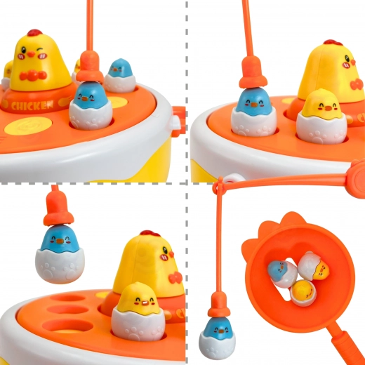 Μαγνητικό καλάμι και κοτοπουλάκι–αυτοκινητάκι