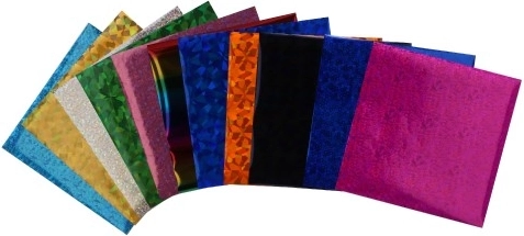 12 χρωματιστές αυτοκόλλητες φολιέ