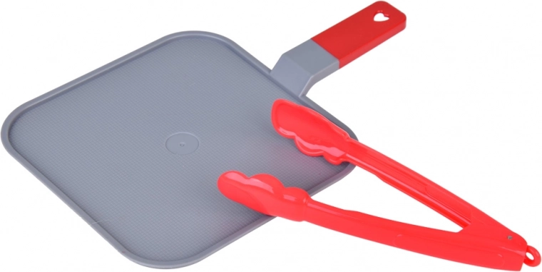 Ρεαλιστικό παιχνίδι μαγειρικής με τηγάνι και λαβίδα