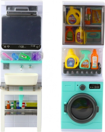 Νιπτήρας με καθρέφτη και ράφια αποθήκευσης