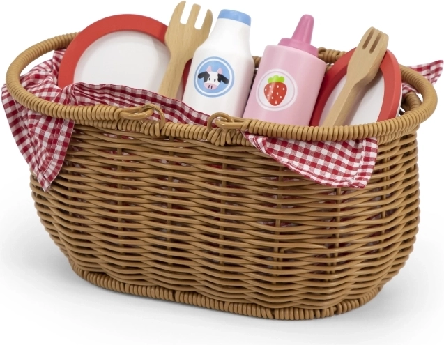 Ανθεκτικό καλάθι με καρό κουβερτάκι