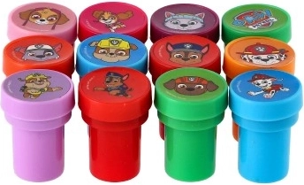 12 χρωματιστές σφραγίδες με τους ήρωες PAW PATROL