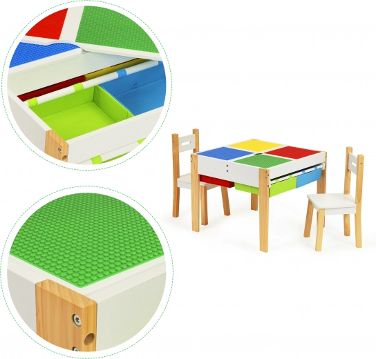 Περιστρεφόμενη διμερής επιφάνεια για ζωγραφική και τουβλάκια