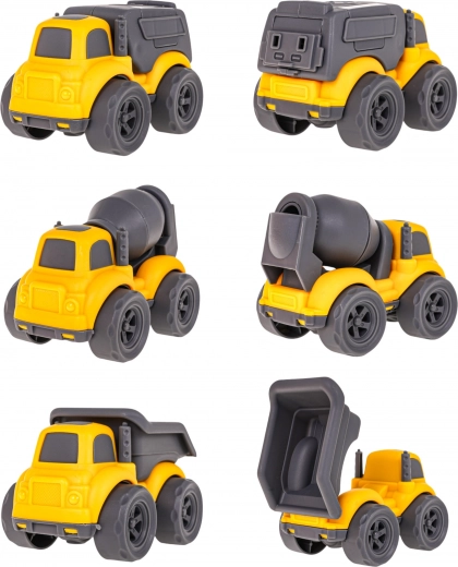 Τρία κατασκευαστικά οχήματα με κινητά μέρη