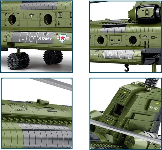 Λεπτομερής άτρακτος, σύστημα προσγείωσης και εκτυπώσεις