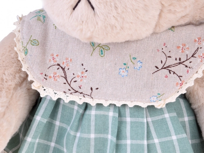 Vintage φόρεμα με δαντέλα και λουλουδάτο γιακαδάκι