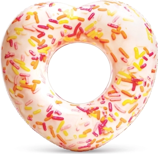 Παιχνιδιάρικο σχέδιο donut σε σχήμα καρδιάς