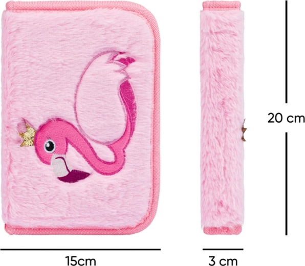 Απαλός σχεδιασμός από βελούδινη ύφανση με μοτίβο φλαμίνγκο