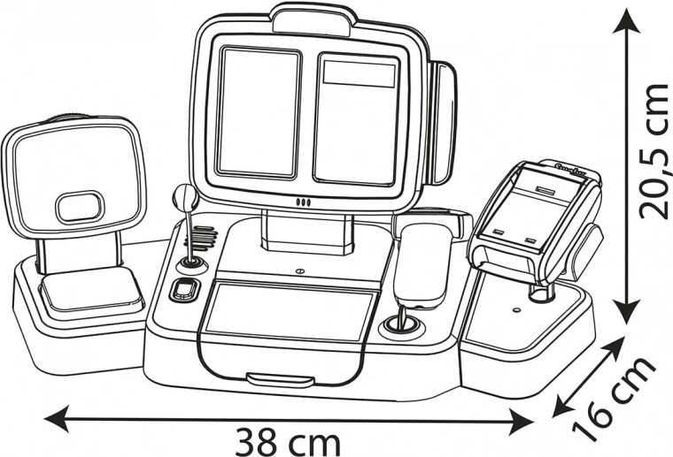 LCD αριθμομηχανή και πίνακας χειρισμού