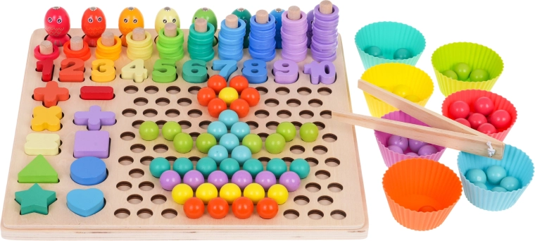 Χρωματιστές μπίλιες και κυπελλάκια για λεπτή κινητικότητα