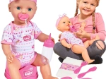 Simba New Born Baby λειτουργική κούκλα 43 cm με γιογιό και αξεσουάρ