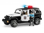 Bruder Jeep Wrangler Rubicon αστυνομίας με φιγούρα