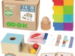 Εκπαιδευτικό κουτί Montessori 6σε1 WOOPIE GREEN για μωρά 7–8 μηνών, 26 τεμάχια, FSC