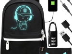 Αδιάβροχο σακίδιο με USB και φωτεινό μοτίβο KRUZZEL 19 l
