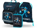 Σχολικό σετ BAAGL ERGO MINECRAFT Blue Axe – σχολική τσάντα, κασετίνα και σακούλα