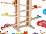 Ξύλινο σετ πίστας με μπίλιες Montessori XXL