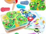 Tooky Toy ξύλινο μαγνητικό παιχνίδι 2σε1 με σκουληκάκια