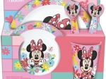 Πλαστικό σετ φαγητού MINNIE, 5 τεμ.