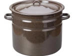 Εμαγιέ κατσαρόλα με καπάκι 20 l, καφέ